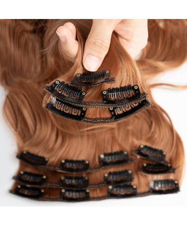 Cybelleza Clip-In Hair Extensions - Realistic Light Auburn 8 Tresses - Affordable Synthetic Hair Sealing - Buy Online on GoSupps.com