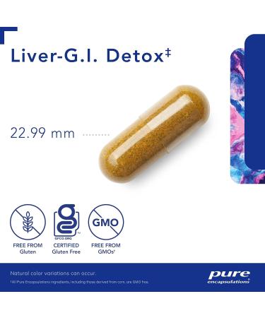 Pure Encapsulations Liver-G.I. Detox - Liver Detox & GI Health - Antioxidant Rich Digestive Health - Hypoallergenic - Gluten Free & Non-GMO - 60 Vegetable Capsules - Buy Online on GoSupps.com