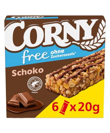 Cereal bar CORNY free chocolate no added sugar 67 kcal per bar 6x20g - Buy Online on GoSupps.com