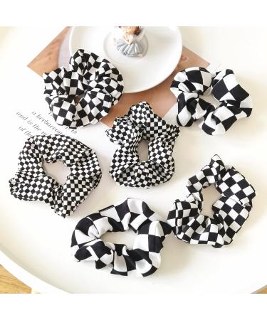 Buffalo Plaid Checkered Hair Scrunchies-Elastic Hair Ties for Women-Girls Ponytail Holders - Buy Online on GoSupps.com