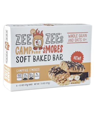 Zee Zees Campfire S'mores Soft Baked Snack Bars - Nut-Free, Whole Grain, Naturally Flavored, 30 Pack (1.3 oz Each) - Buy Online on GoSupps.com