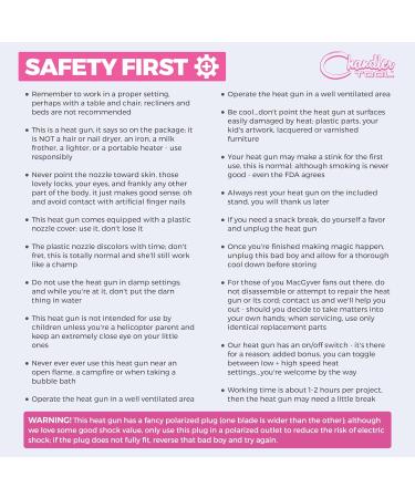 Chandler Tool Heat Gun for Crafting Mini Dual Temp Hot Air Gun Tool for Epoxy Resin Shrink Wrapping Repair & DIY - Pink/Black - Buy Online on GoSupps.com