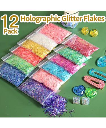 41PCS Resin Supplies Kit - Fine Glitter, Glitter Flakes, Foil Flakes, Mixing Stick & Tweezers - Craft Glitter for Resin, Nail Art, Jewelry & Tumbler Making - Buy Online on GoSupps.com