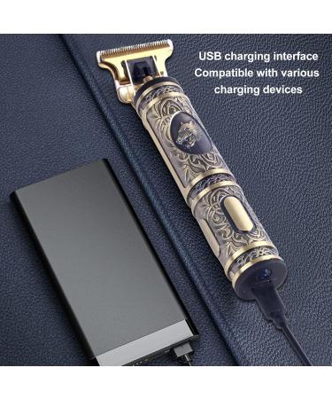 Premium Gold Hair Clippers for Men | Cordless T Blade Trimmer & Beard Cutting Kit - Zero Gapped Rechargeable - Buy Online on GoSupps.com