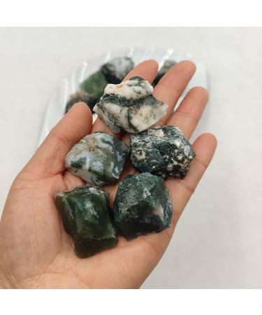 100g Bulk Natural Raw Moss Agate Rough Stone Quartz Crystals Rock Reiki Aquarium Home Room Decoration - (Color: Moss Agate Size: 100g Bulk (4-6pcs)) - Buy Online on GoSupps.com