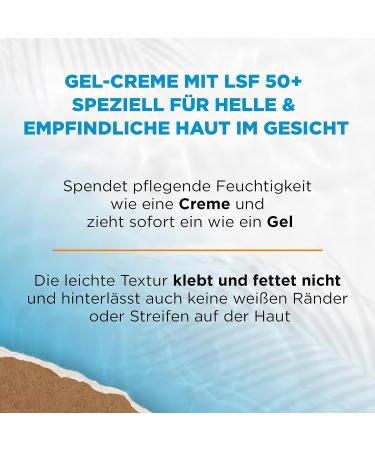 Garnier Gel Cream SPF 50+ | Sun Protection for Sensitive Skin | Ambre Solaire Sensitive Expert+ 50ml - Buy Online - Buy Online on GoSupps.com