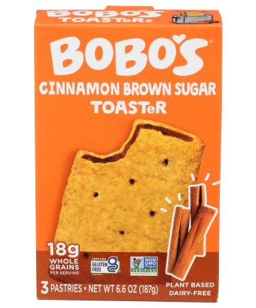 Bobo's Oat Bars Cinnamon Brown Sugar Toaster Pastry, 6.6 OZ