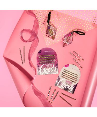 Goody Icy Holiday Stone Bobby Pins - 3 Count Rhinestone Bobbies - Slideproof Hair Accessories for Styling and Securing Hair - Gold, For All Hair Types - Buy Online on GoSupps.com