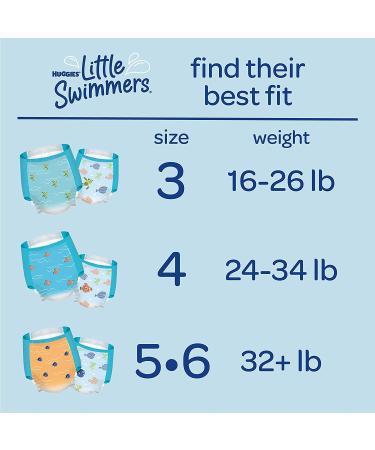 Huggies Little Swimmers Disposable Swim Diapers Size 5-6, Large - 34 Ct - Buy Online on GoSupps.com
