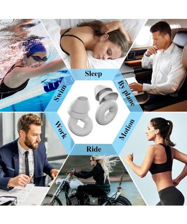 Ear Plugs for Sleeping - Noise Cancelling Silicone Earplugs (2 Pairs) | Waterproof Reusable Best Hearing Protection for Travel Snoring Concert Work & Study - Buy Online on GoSupps.com