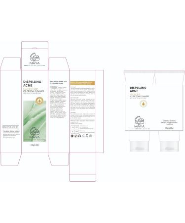 MAYA Ice Crystal Salicylic Acid Cleanser 2% BHA Acne Face Wash with Green Tea and Bamboo Exfoliating Ice Scrub Removes Dead Skin & Clears Pores 120 g - Buy Online on GoSupps.com