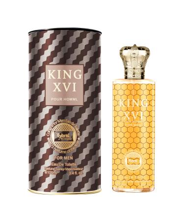 Hybrid & Company King Xvi Eau De Toilette Confident Attractive Crispness Mens Perfume 3.4 Fl Oz