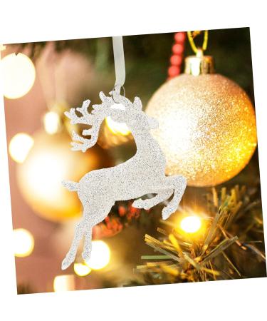 HOMSFOU 20 Pcs Christmas Elk Pendant Antler Window Hanging Xmas Gifts Glass Clear Ornaments Clear Glass Christmas Elk Hanging Ornament Hanging Bells Decoration Supplies Pvc The Tree As Shownx5pcs 15X8CMx5pcs - Buy Online on GoSupps.com