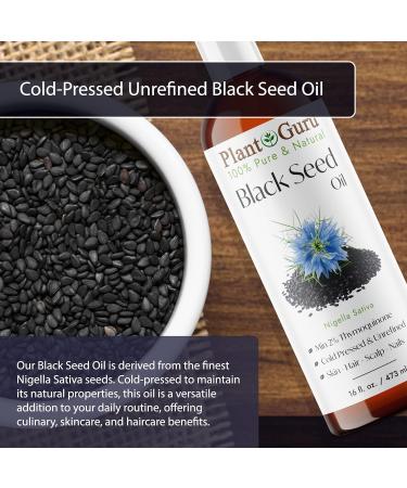 Black Cumin Seed Oil 16 fl. oz - Unrefined Cold Pressed 100% Pure Nigella Sativa Oil for Skin Hair Growth & Massage | Natural Kalonji Oil - Buy Online on GoSupps.com