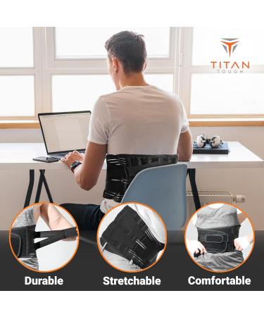 Back Brace for Men & Women - Lumbar Support Posture Corrector Pain Relief for Sciatica & Scoliosis - Adjustable Straps (Large - Buy Online on GoSupps.com