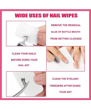ANYINS 720 PCS Lint Free Nail Wipes - Super Absorbent for Nail Polish Removal and Eyelash Extensions - Non-Woven Fabric - White - Buy Online on GoSupps.com