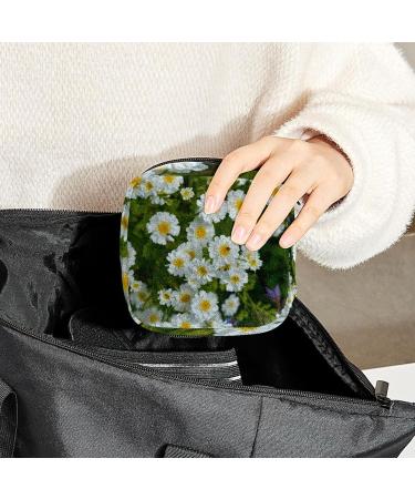 Daisies Floral Sanitary Napkin Storage Bag - Portable Menstrual Cup Pouch for Women and Teen Girls - Multi-colored - Buy Online on GoSupps.com