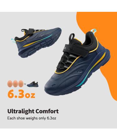 Dream Pairs Kids Sneakers - Waterproof Sports Shoes for Boys & Girls Breathable Running & Fitness Shoes with Velcro Size 32 EU - Dark Blue/Black - Buy Online on GoSupps.com