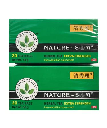 2 Packs - Nature SM Extra Strength Herbal Weight Loss Tea All Natural Ingredients Over 1 Billion Cups Served!!! 20 Count (Pack of 2)