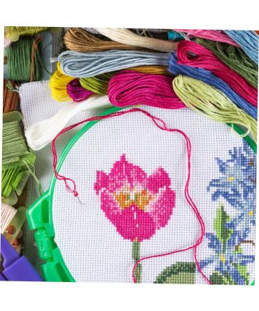 Exceart 124 Pieces Cotton Cross Stitch Thread - Colorful DIY Craft & Bracelet Making Yarn - Buy Online on GoSupps.com