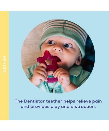 Dentistar Bei ring Set | Teether for Babies & Toddlers 3+ Months | Soft Dental Aid & Massage Ring | Made in Germany | Red & Blue - Buy Online on GoSupps.com