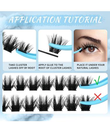 Lash Clusters 70 Pcs DIY Eyelash Extensions | D-Mix (8-16mm) Alpenglow Individual Soft Clusters - Buy Online on GoSupps.com