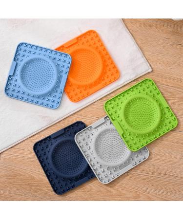 Koomuao Slip Mat Dog with Suction Cup | BPA-Free Leak Mat for Dogs | Slow Feeder & Fur Care Accessory | Navy Blue - Ideal for Dog Swimming & Relaxation - Buy Online on GoSupps.com