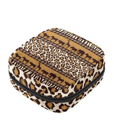 Storage bags for women's bandages African animal skin patterns menstrual cup portable women's bandages storage bags female menstruation first period bag