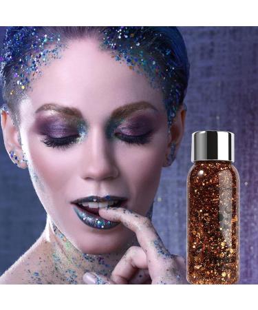  Rosixehird Mermaid Face Liquid Highlighter - Glitter Gel - Waterproof - For Face and Hair - Holographic Cosmetic Accessory for Concerts Festivals Rosixehird - Buy Online on GoSupps.com