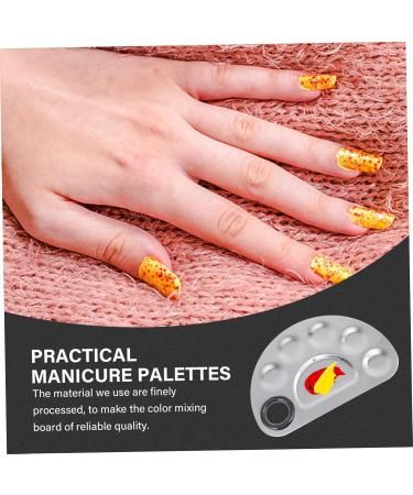 POPETPOP Nail Art Display Set - 3 Palette Mixing Plates & Stainless Steel Tools for Perfect Make-Up & Manicure - Buy Online on GoSupps.com