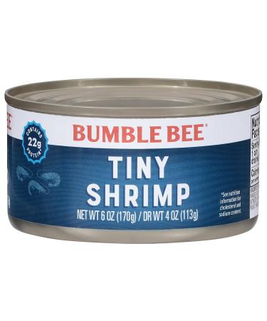 Bumble Bee Tiny Canned Shrimp Shrimp in Water 22g Protein per Serving Gluten Free - 6 Oz