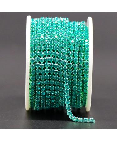 JEGOYER 10 Yards SS12/3.0mm Malachite Green Crystal Rhinestone Trim Chain - Wedding DIY Decoration - Buy Online on GoSupps.com