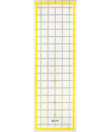Breman Precision Clear Quilting Ruler - 6x18 Inch Clear Ruler - Clear Acrylic Ruler for Cutting Fabric - Clear Rulers Grids for Precision Measurements - Quilting Rulers - Fabric Ruler for Sewing