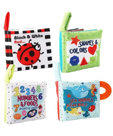 First Soft Cloth Crinkle Books for Babies Infants Toddlers Baby Books 0-6 Months Infant Baby Toys 6 to 12 Months 1 2 3 Years Old Baby Girl Boy Shower Gifts Set  Early Learning Education Sensory Toys - Buy Online on GoSupps.com