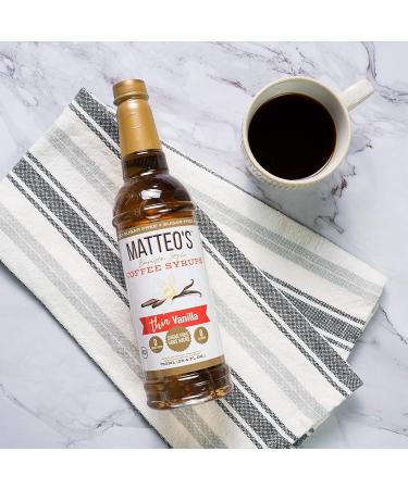 Matteo's Barista Style Sugar Free Coffee Syrup - Zero Calories Keto-Friendly Coffee Syrups & Flavors - USA-Made Kosher Sugar Free Coffee Flavoring Syrup For Home & Work (French Vanilla 25.4 Oz 2-pk) 750 ml (Pack of 2) Coffee Syrup - Buy Online on GoSupps.com