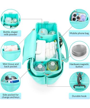 Urtala Stylish Blue Baby Changing Bag for Mom and Dad | Travel Tote with Stroller Straps - Buy Online on GoSupps.com
