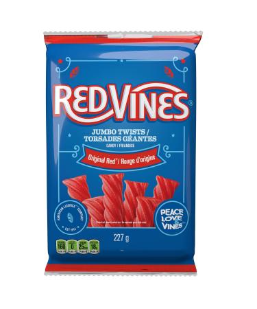 Red Vines Original Red Jumbo Licorice Twists Hanging Bag 227g