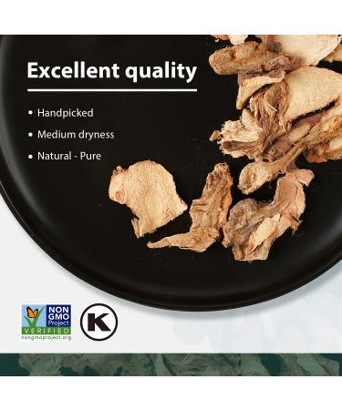 Soeos Galangal Slices 6oz | Non-GMO Verified | Kosher Certified | Authentic Alpinia Galanga from Vietnam | Ideal for Tom Yum and Tom Kha Soups - Buy Online on GoSupps.com