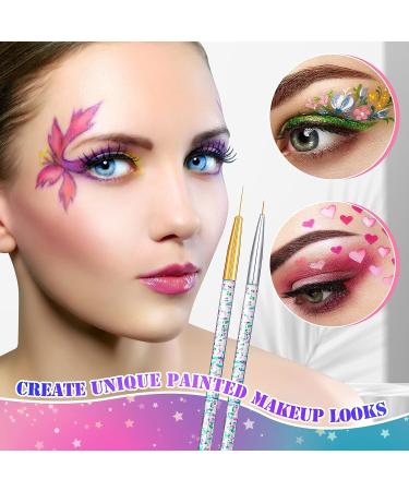 12 Piece Eyeliner Brushes Set - Thin Slanted & Fine Pointed Makeup Tool for Women - Buy Online on GoSupps.com