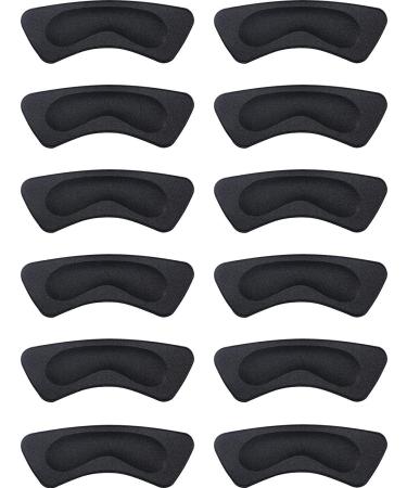 Heel Pads 6 Pairs Shoe Inserts Women Grips Liner Self-Adhesive Shoe Heel Protector Pads Foot Care(Black)