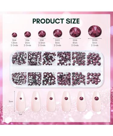 Makartt Dark Purple Rhinestone Nail Gems for DIY Crafts and Makeup - Buy Online on GoSupps.com