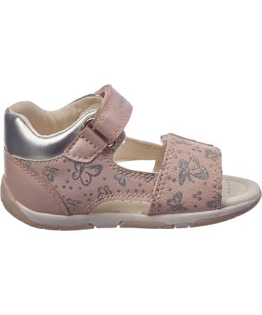 Geox Baby Girl's Sandal Tapuz First Steps 7 UK Child Lt Rose Silver - Stylish and Comfortable Sandals for Your Little One - Buy Online on GoSupps.com