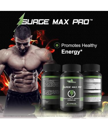 Surge Max Pro - Ultimate Muscle Growth Formula | Boost Power Strength & Stamina | L-Arginine for Explosive Muscle Gains | Enhance Oxygen & Nutrient Delivery - Buy Online on GoSupps.com