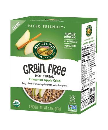 Nature's Path Organic Grain Free Hot Cereal - Cinnamon Apple Crisp 6.21 oz (4 Count) - Buy Online on GoSupps.com