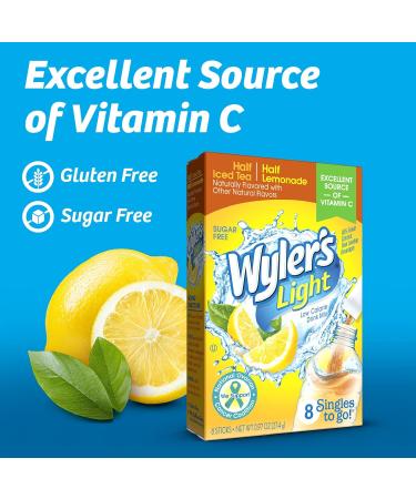 Wyler's Light Singles To Go Powder Packets - Half Iced Tea/Half Lemonade - Pack of 12 - Buy Online on GoSupps.com