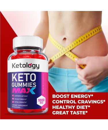 [3 Pack] Ketology Keto Gummies - Max Strength Vegan ACV Apple Cider Vinegar Vitamin B12 - Advanced Weight Loss Formula with Shark Tank Endorsement (180 Gummies) - Buy Online on GoSupps.com