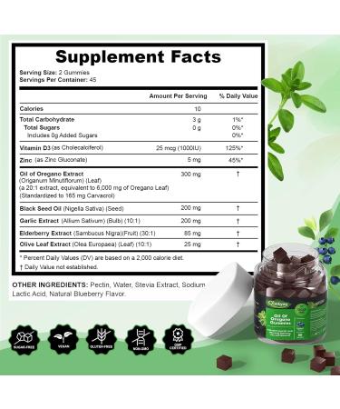 Oregano Oil with Black Seed Oil Organic Gummies for Kids and Adults | 6-in-1 Oregano Oil Supplement Red Yeast Rice with CoQ10 Liquid Drops 1200mg Red Rice Yeast Extract for Cholesterol Health - Buy Online on GoSupps.com