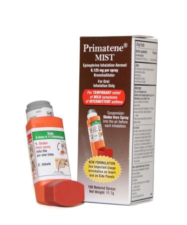 Primatene Mist Epinephrine Inhalation Aerosol - 11.7 g 0.4 Ounce (Pack of 1)