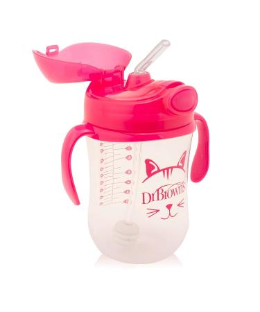 Dr. Brown's Pink Critters Sippy Cup with Straw - 9oz - 6m - Buy Online on GoSupps.com